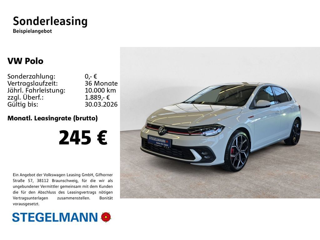 Volkswagen Polo 2,0 l TSI OPF 7-Gang DSG GTI Leasing