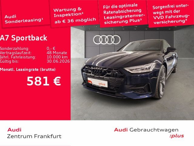 Audi A7 Sportback 50 TFSI e quattro S tronic LED HuD Leasing