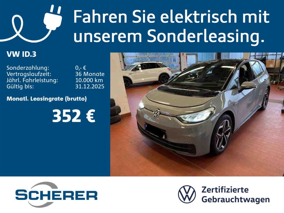 Volkswagen ID.3 Pro Performance 62kWH NAVI RFK HuD Leasing