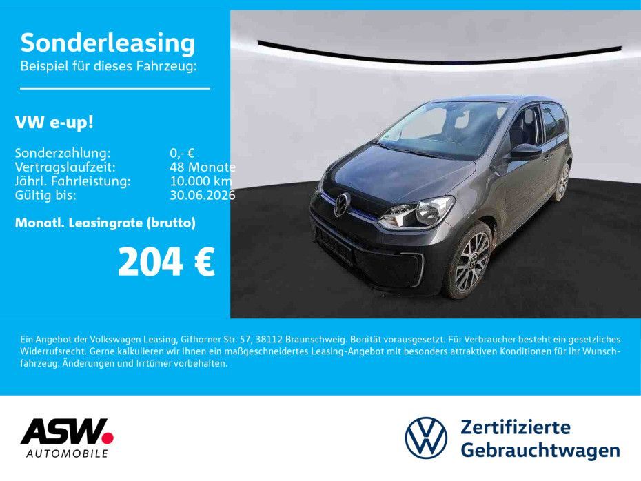 Volkswagen e-up! Style Plus RFK PDC Klima SHZ Tempomat Leasing