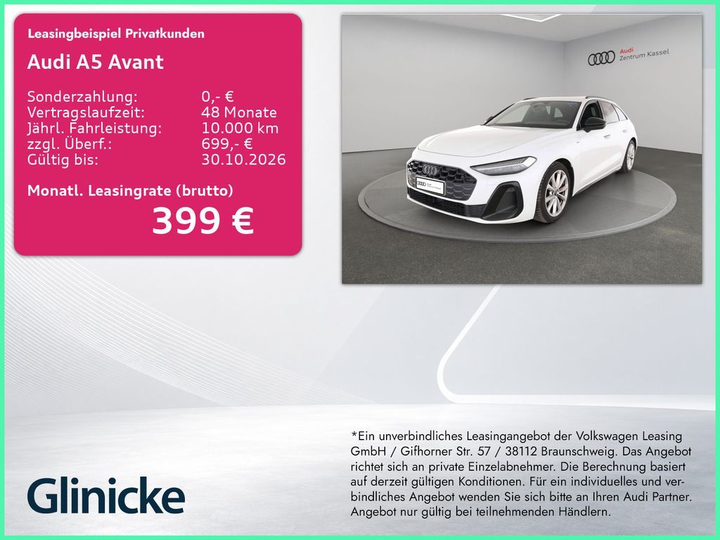 Audi A5 Av. TFSIe qu. S line Matrix Alcantara 360° Leasing