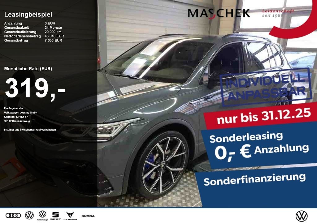 Volkswagen Tiguan R 2.0 TSI AHK Pano Memory LM21 RearView A Leasing