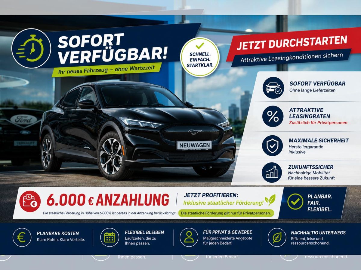 Ford Mustang Mach-E 🚀Mustang Mach-E🚀BlueCruise🚀360-Grad-Kamera🚀sofort verfügbar🚀 Leasing