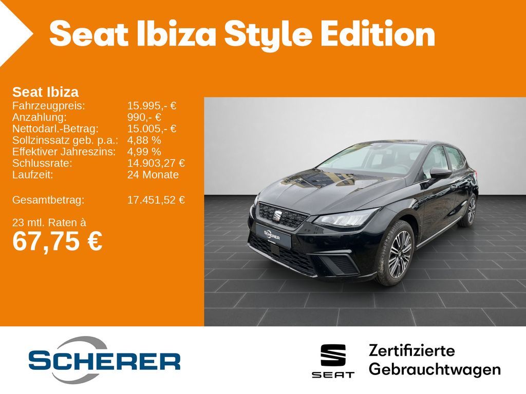 Seat Ibiza Style 1.0 TSI EPH*SHZ*CARPLAY*RS uvm... Leasing
