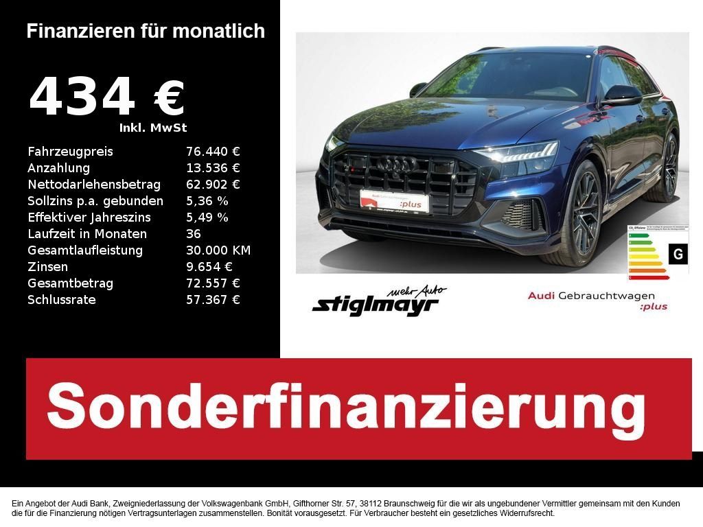 Audi SQ8 TFSI quattro ACC+AHK+HD-MATRIX+HUD+PANO+22` Leasing