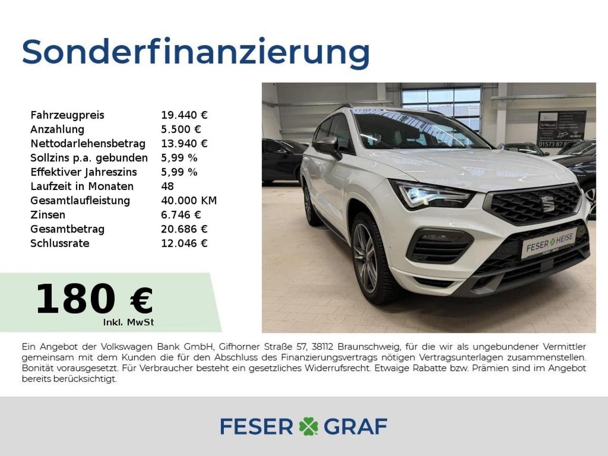 Seat Ateca FR 1.5 TSI LED/BeatsAudio/Sitzhzg./Kamera Leasing