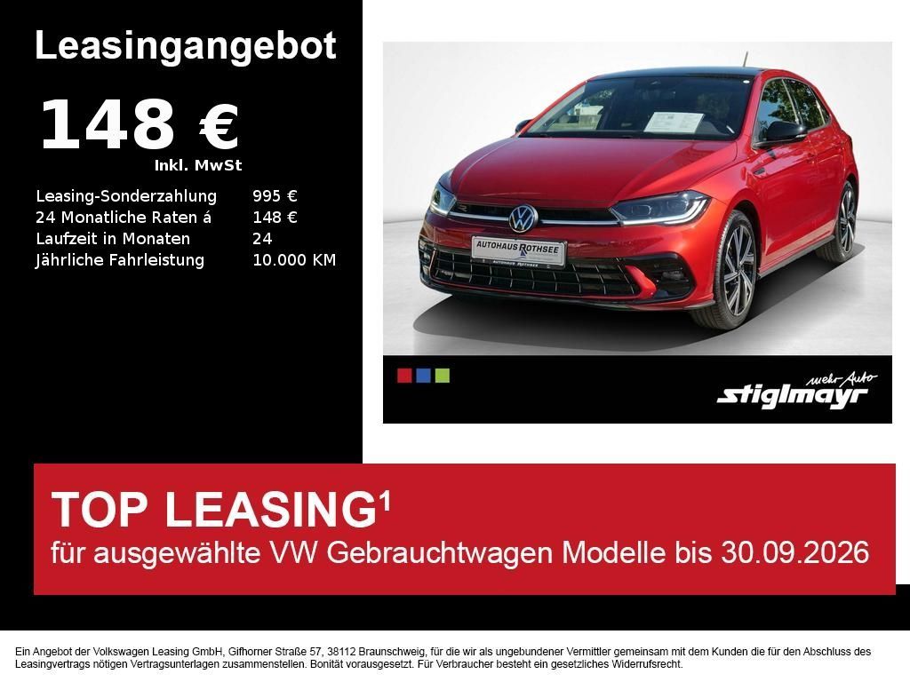 Volkswagen Polo R-line 1.0 TSI BEATS+IQ-LIGHT+NAVI+Alu-17` Leasing