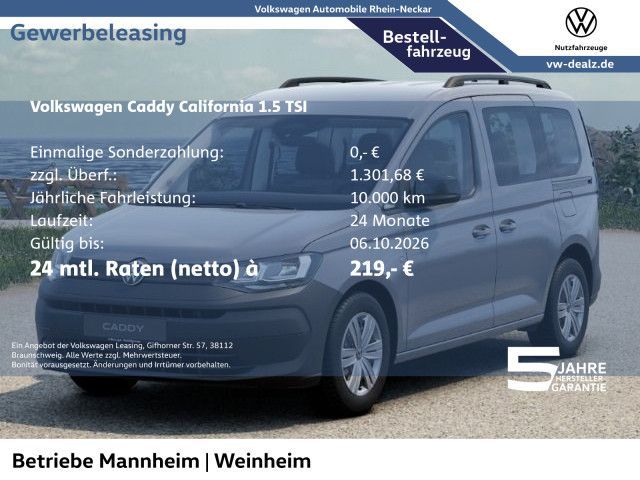 Volkswagen Caddy California 1.5 TSI DSG Klima PDC ACC DAB Leasing