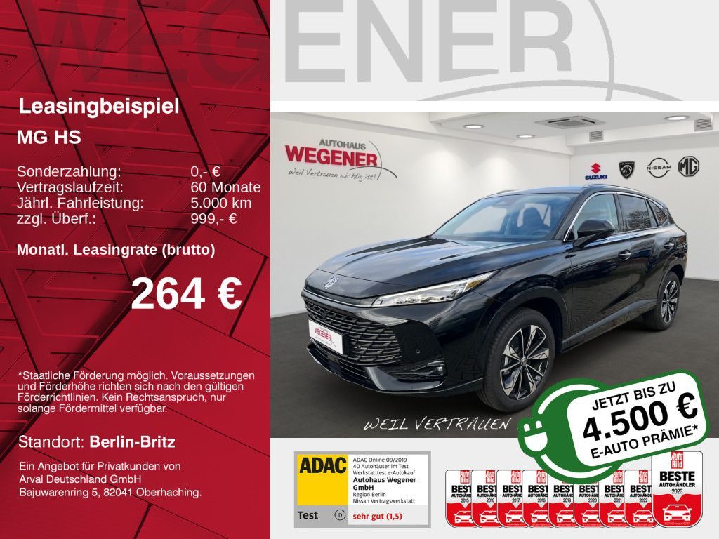 MG HS PHEV Luxury Gewerbe u Schwerbehind GdB min50% Leasing