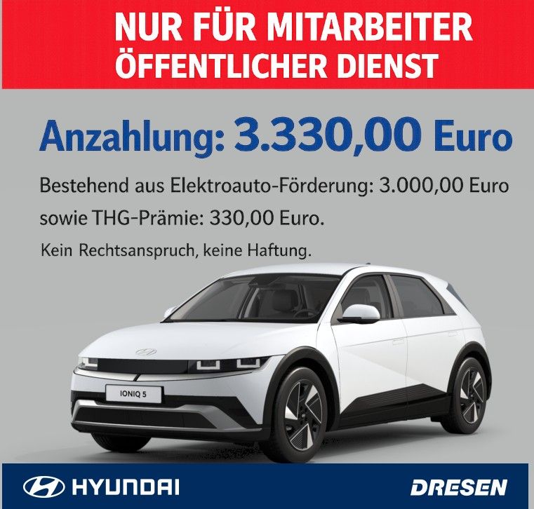 Hyundai Hyundai IONIQ 5**NUR FÜR ÖFFENTL.DIENST** I Navi I Rückfahrkamera I LED I Sitzheizung I Klimaautomatik Leasing
