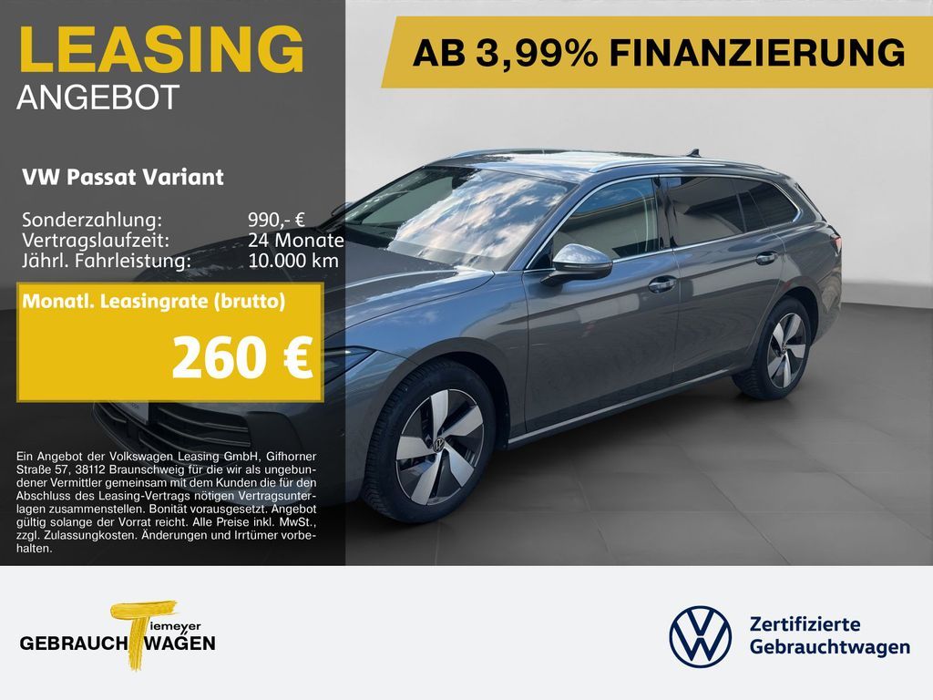 Volkswagen Passat Variant 1.5 eTSI DSG BUSINESS KLIMASITZE Leasing