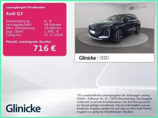 Audi Q3 SUV e-hybrid S line LED AHK Tech plus