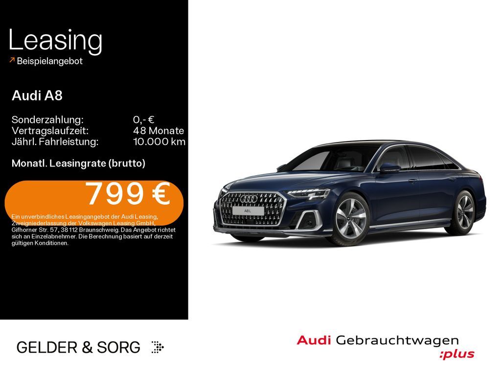 Audi A8 Lang TFSI e 60 qu. Air*Matrix*B&O*Pano*Massag Leasing