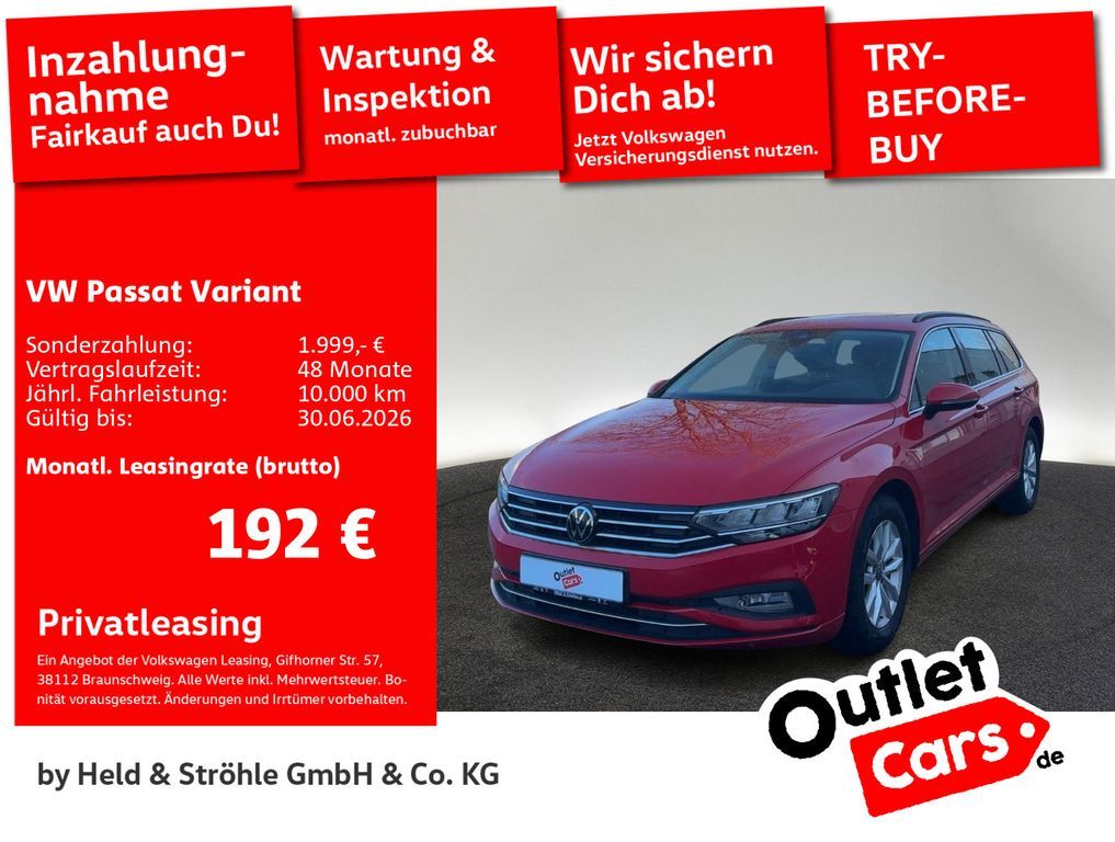 Volkswagen Passat Variant Business 2.0 TDI DSG LED NAV KAM Leasing