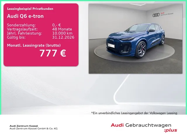 Audi Q6 e-tron qu. S line Matrix AHK Standklima 360°