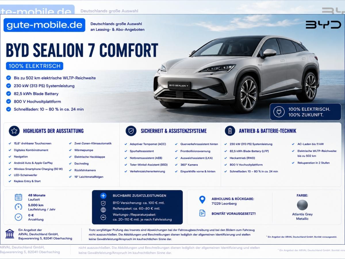 BYD SEALION 7 Comfort Leasing