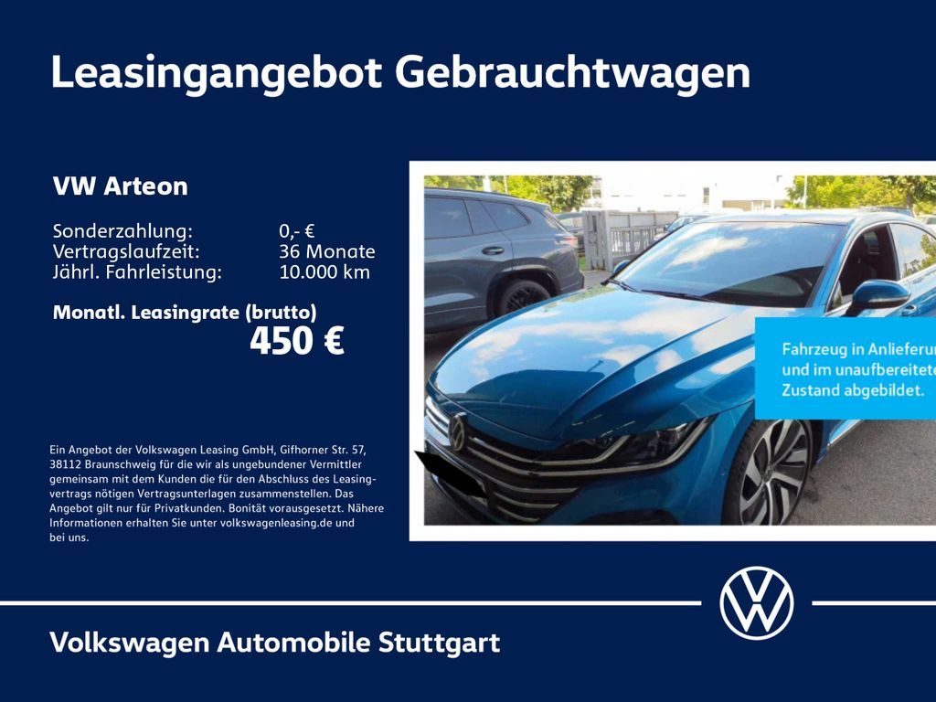 Volkswagen Arteon R-Line 2.0 TDI DSG Navi Kamera Pano AHK Leasing