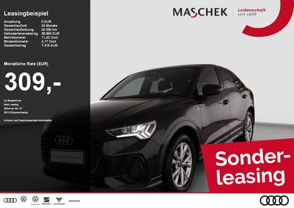 Audi Q3 Sportback S line 35 TDI bis 20.04.! BlackEd N Leasing