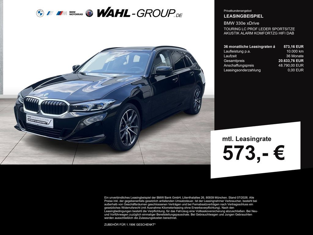 BMW 330e xDrive TOURING LC PROF LEDER SPORTSITZE  AK Leasing