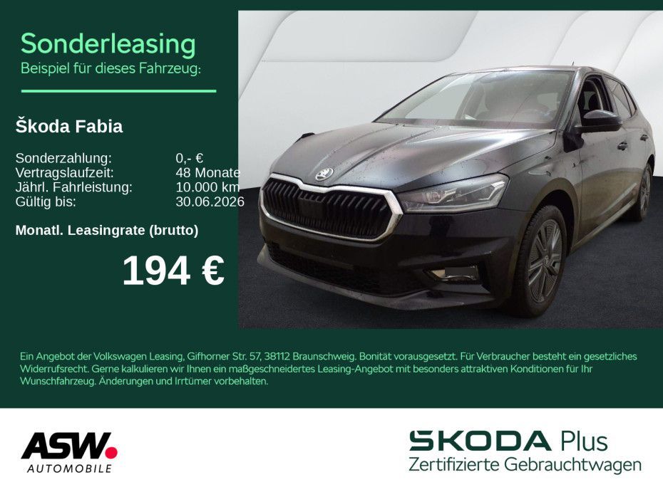Skoda Fabia Tour 1.0 TSI DSG LED Navi RFK ACC SHZ PDC Leasing