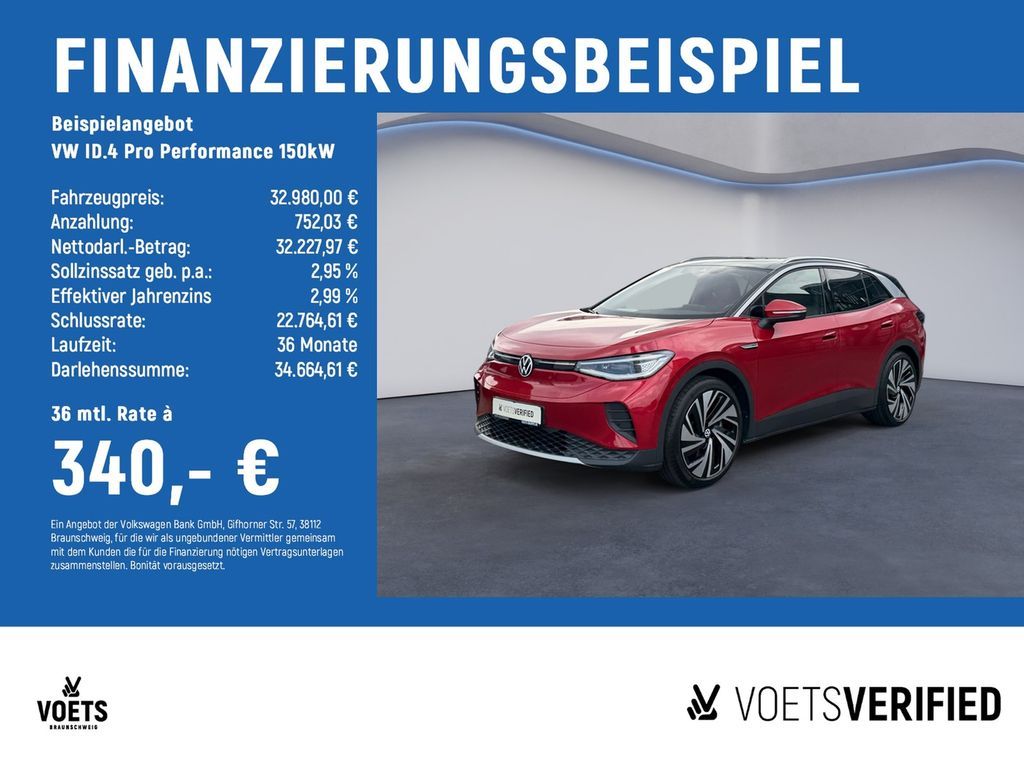 Volkswagen ID.4 Pro Performance 150kW MATRIX_LED+AreaView Leasing