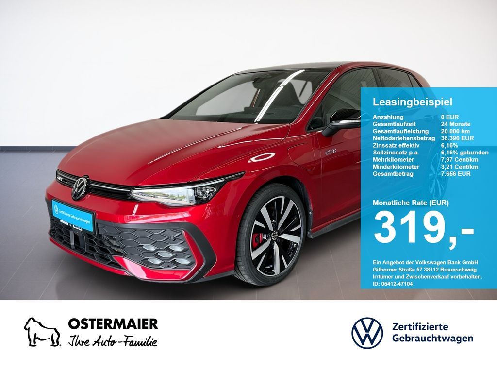 Volkswagen Golf VIII GTE BLACK HYBRID 272PS NP.62 AHK.PANO. Leasing