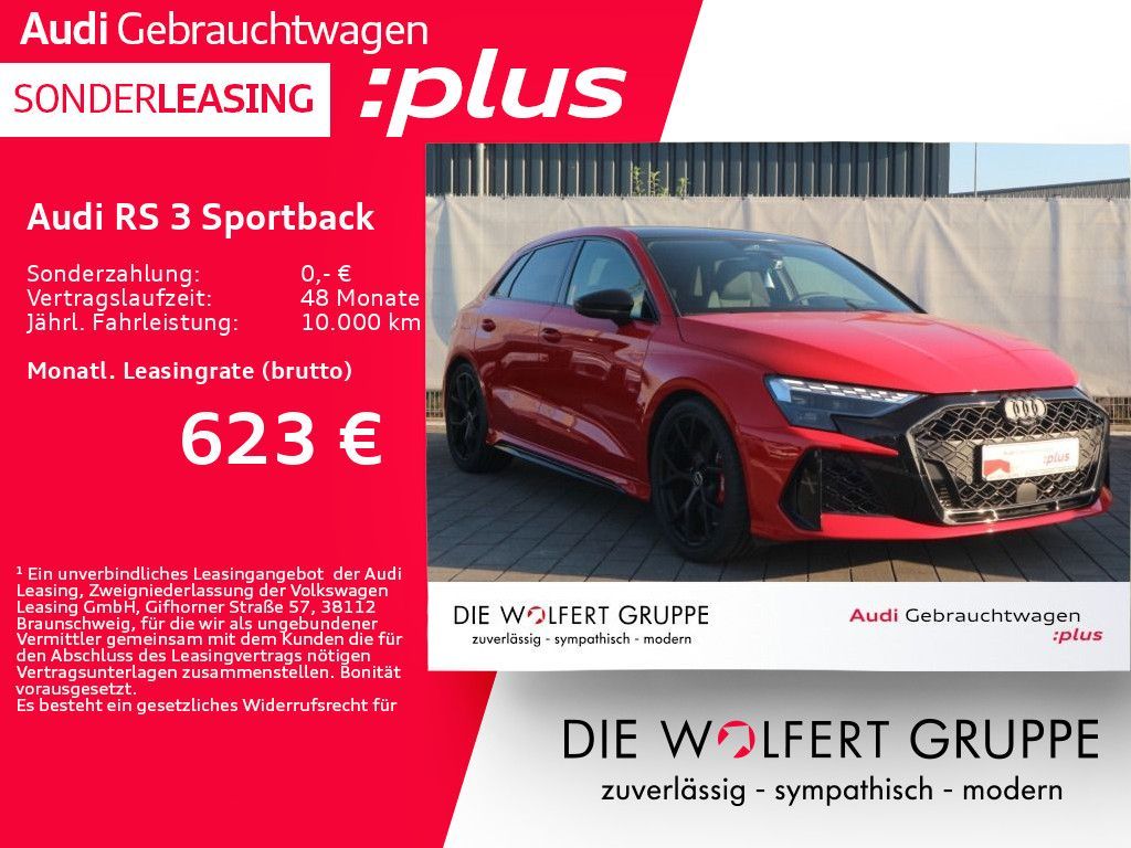 Audi RS 3 Sportback RS-SPORTAGA*280KM/H*PANO*HUD*ACC Leasing