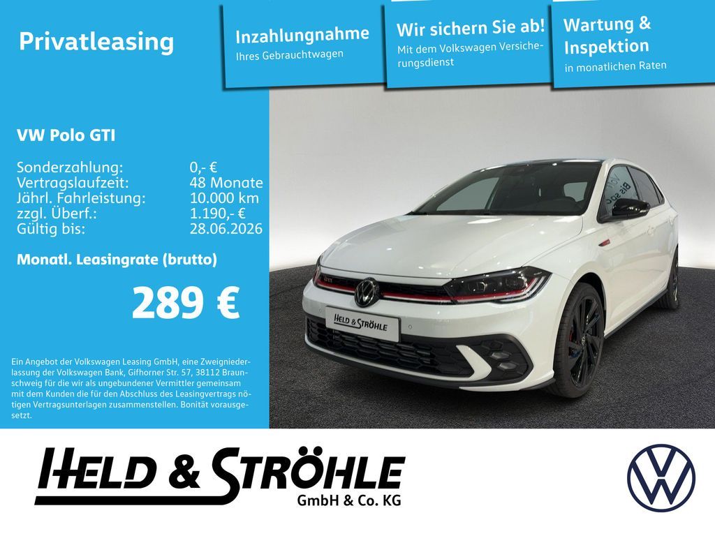 Volkswagen Polo GTI 2.0 TSI DSG WKR RFK Aktionszulassung Leasing