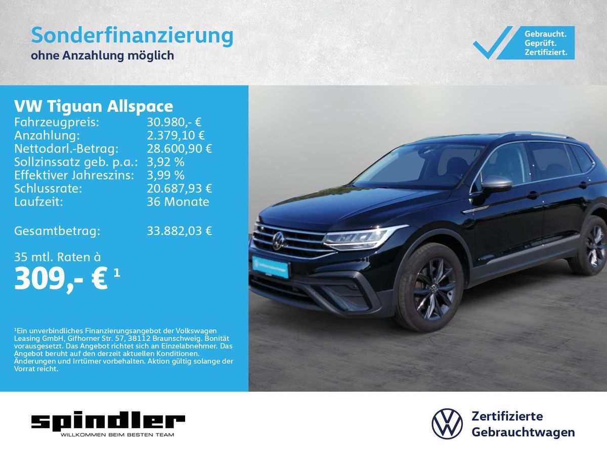 Volkswagen Tiguan Allspace Life 2.0 TDI 4M DSG / Navi, LED Leasing
