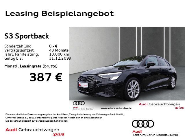 Audi S3 Sportback *MATRIX*B&O*Opt.-Schwarz+*NAV+*ACC* Leasing