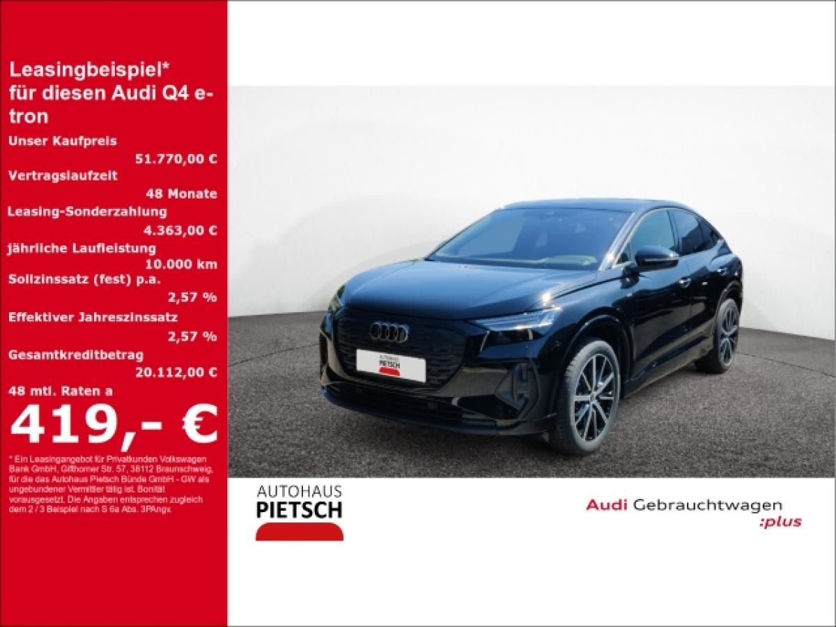 Audi Q4 e-tron Sportback 45 quattro S line Matrix AHK Leasing