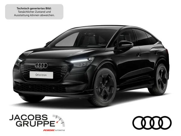 Audi Q4 e-tron Sportback S line/All Black/HuD/AHK/Wärmepumpe/20Z/ACC/Kam