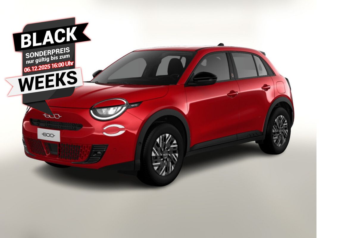 Fiat 600e RED 11kW-OBC PDC Temp CarPlay Wärmepumpe BT Auto-Abo privat Auto-Abo