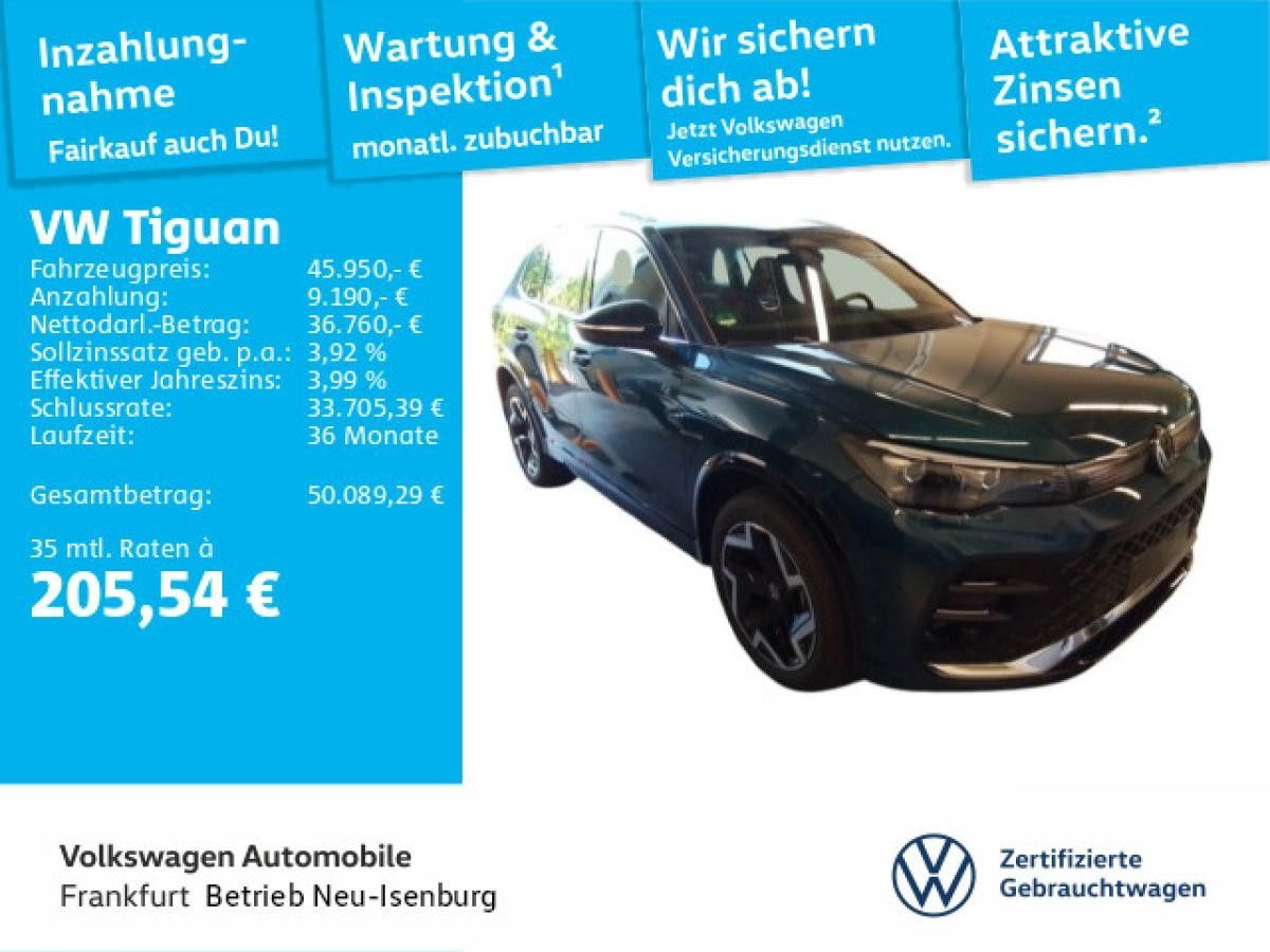 Volkswagen Tiguan 2.0 TDI DSG R-Line 4Motion Navi ACC Rückfahrkamera LED-Plus-Scheinwerfer Leasing