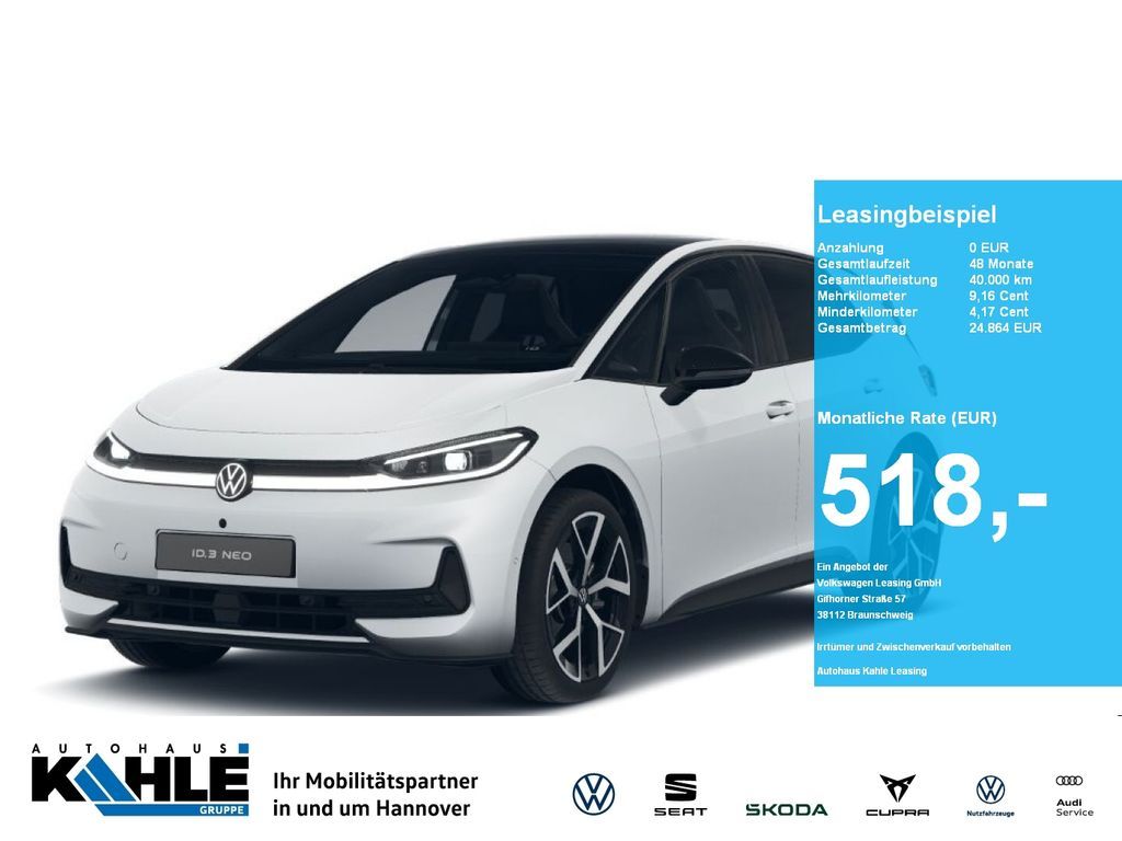 Volkswagen ID.3 Neo Style 79 kWh CarPlay Pano Matrix CCS Leasing