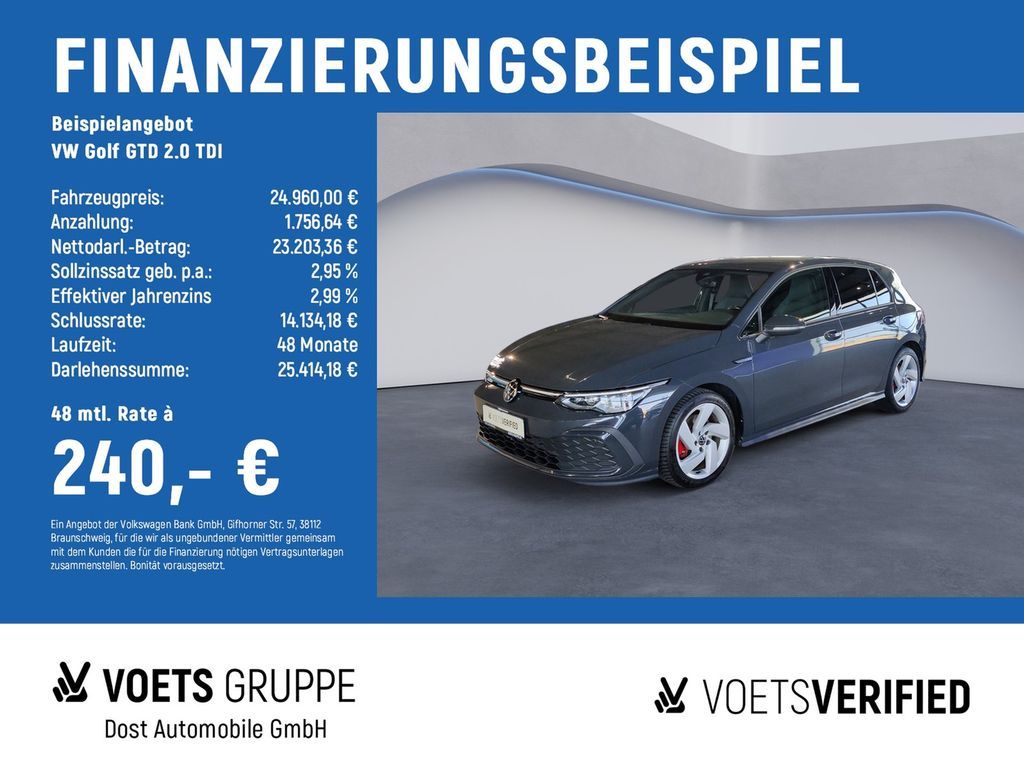 Volkswagen Golf GTD 2.0 TDI AHK+LED+RearView+PDC+KLIMA Leasing