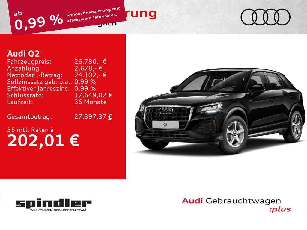 Audi Q2 35 TFSI S-tronic / CarPlay, Connect, LED, RFK Leasing