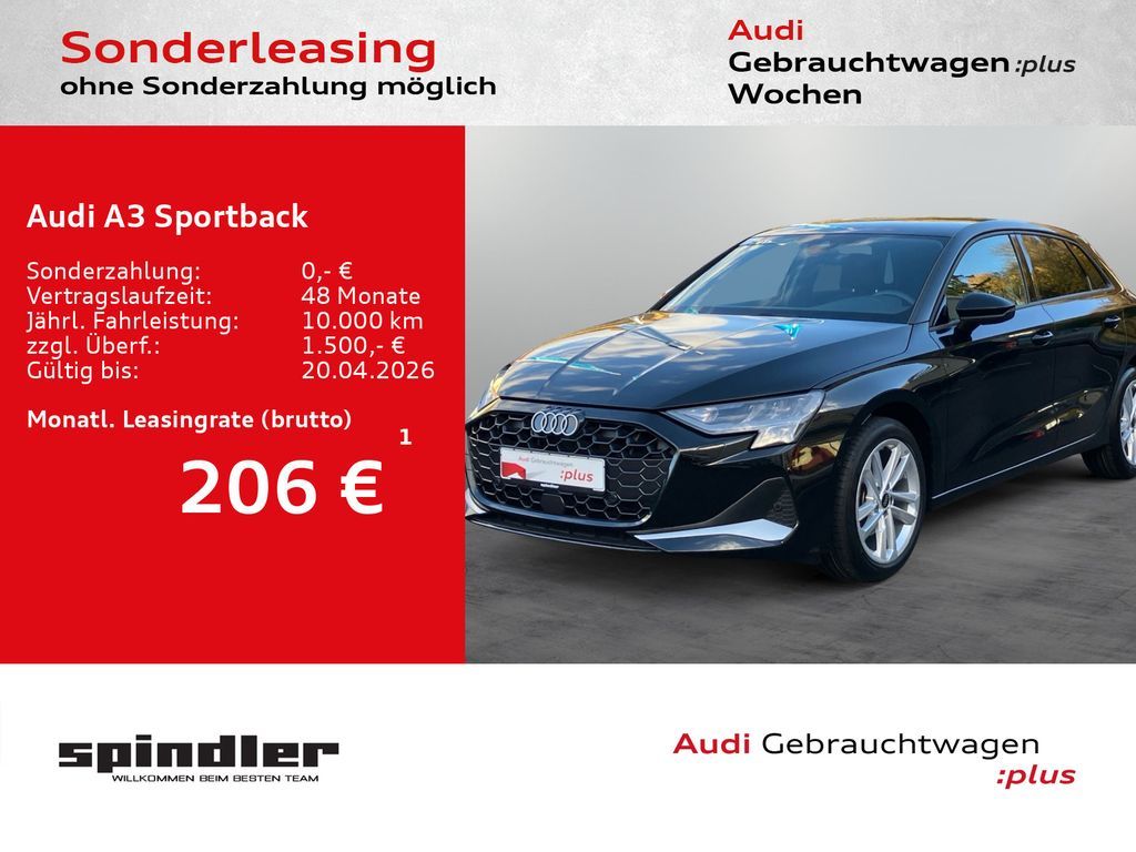 Audi A3 Sportback advanced 35 TFSI / Navi+, ParkAssi Leasing