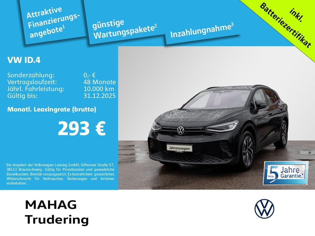 Volkswagen ID.4 Pure 125kW WärmePu CCS IQ.Light Navi ParkPi Leasing