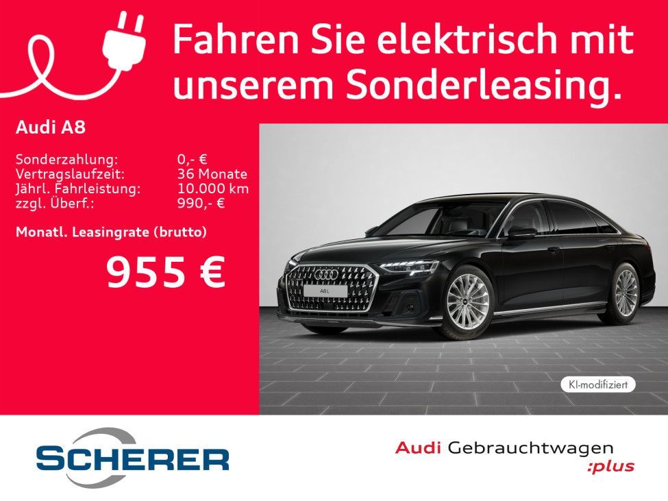 Audi A8 lang 60 TFSI e quattro PANO HUD NACHTSICHT Leasing