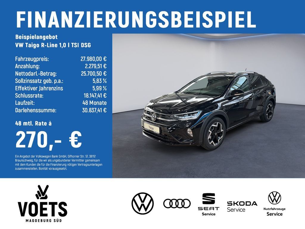 Volkswagen Taigo R-Line 1,0 l TSI DSG KAMERA+LED+ACC Leasing