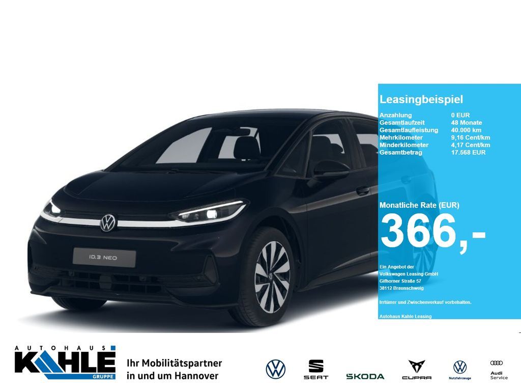 Volkswagen ID.3 Neo 50 kWh Trend CarPlay CCS ACC LED Navi Leasing
