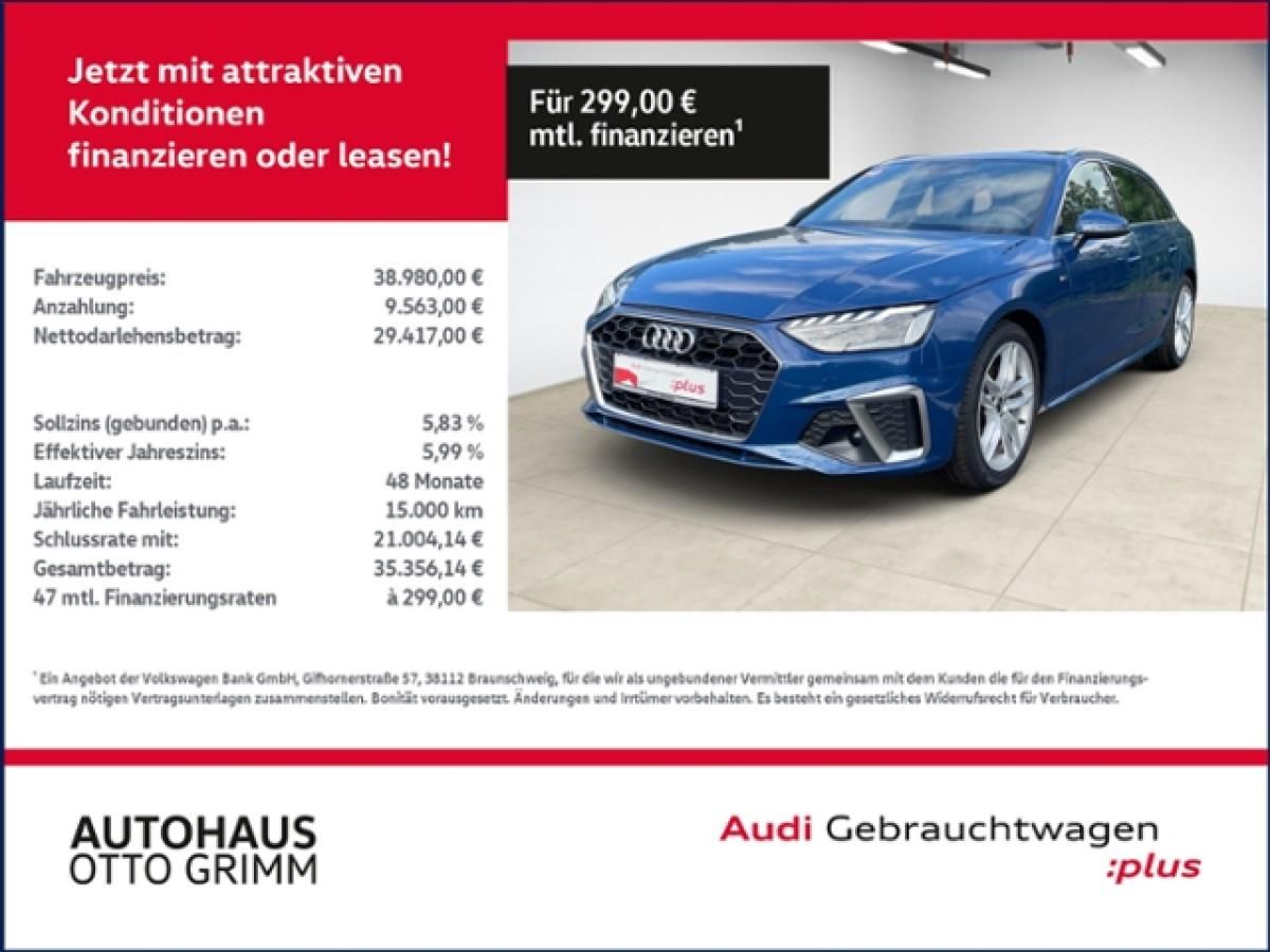 Audi A4 Avant 35 TFSI S line KLIMA LED NAVI LEDER Leasing