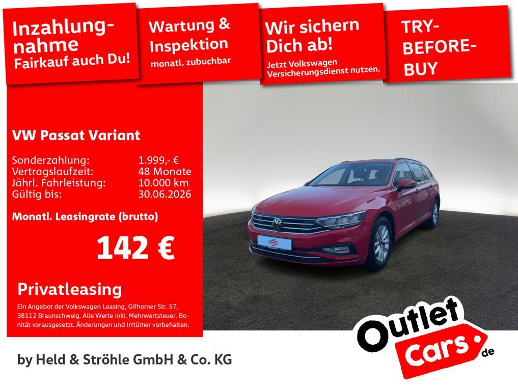 Volkswagen Passat Variant Business 2.0 TDI DSG LED NAV KAM Leasing