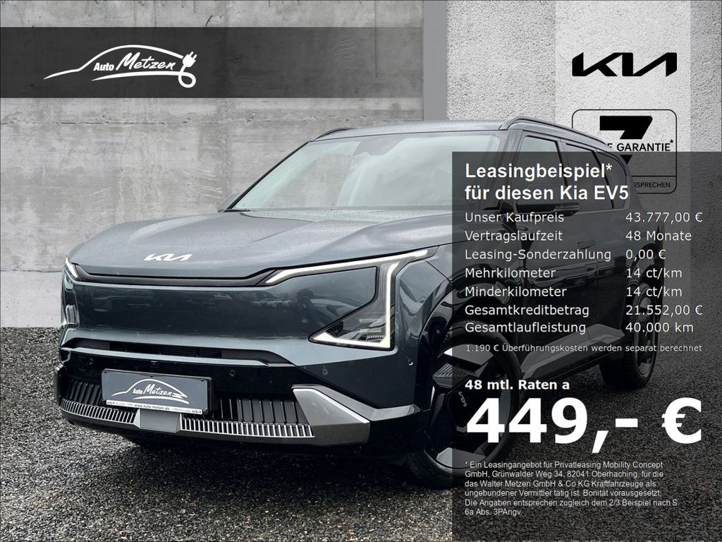 Kia EV5 81,4 kW/h Earth P2/P4 StandHZG Navi Digitale Leasing