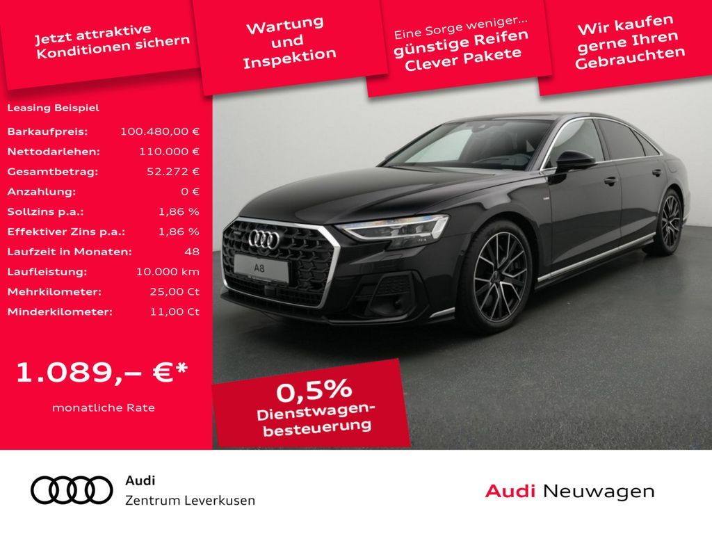Audi A8 tiptronic HUD PANO ACC NAVI VIRT KAM360° SHZ Leasing