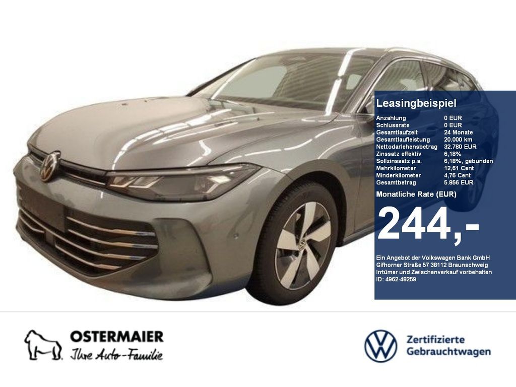 Volkswagen Passat Variant BUSINESS 1.5TSIe 150PS DSG NP.55T Leasing