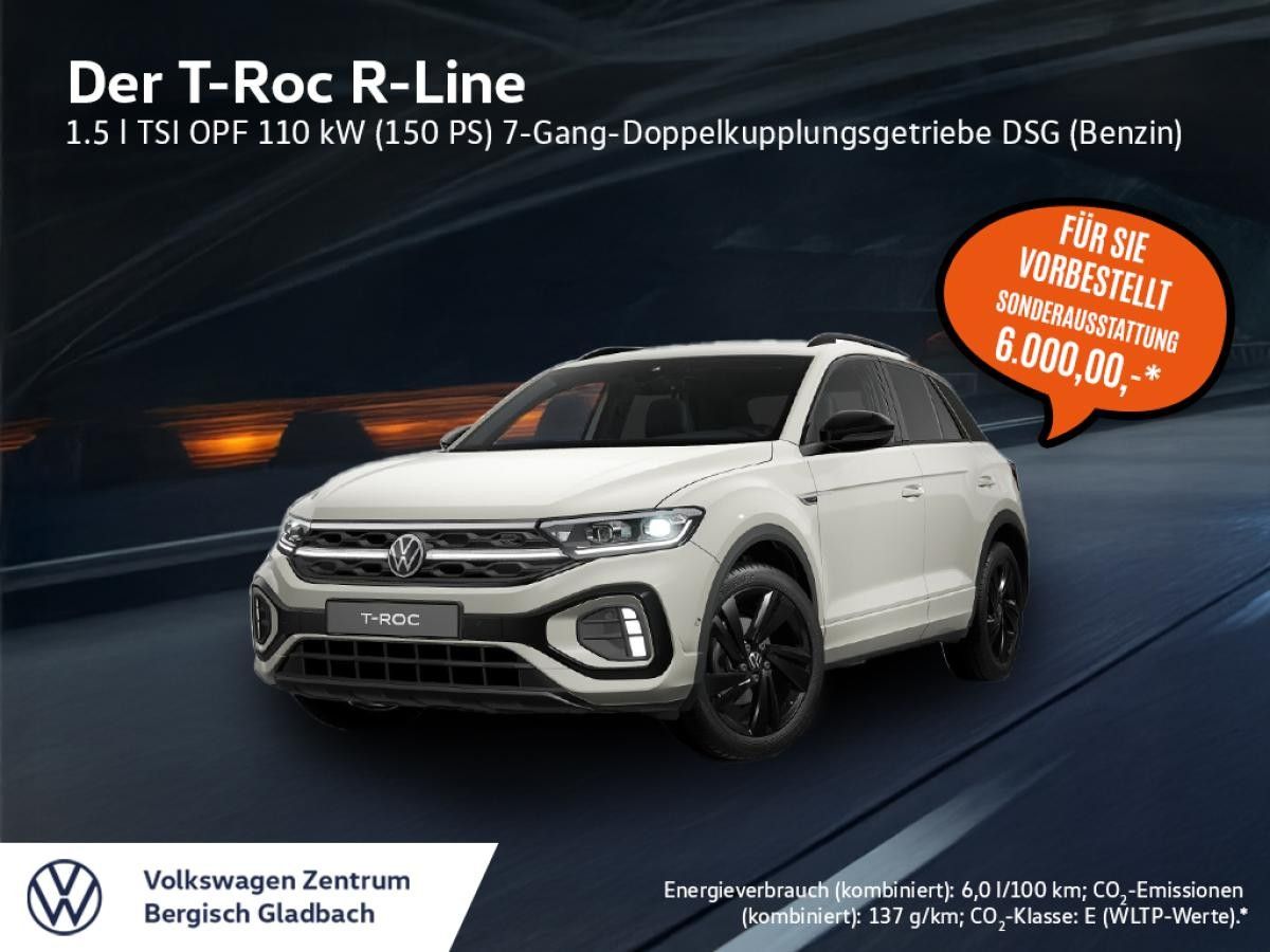 Volkswagen T-Roc R-Line 1,5 TSI DSG *TOP AUSSTATTUNG* LED NAVI AHK KAMERA KLIMA Leasing