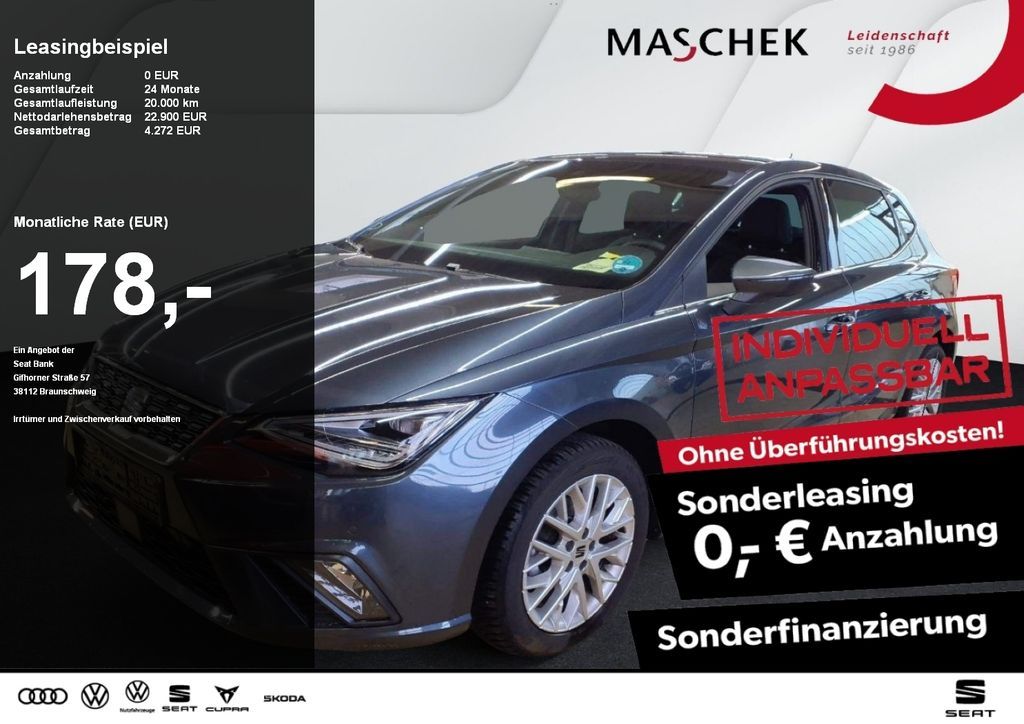 Seat Ibiza Xcellence 1.0 TSI DSG Navi RearView LED Si Leasing