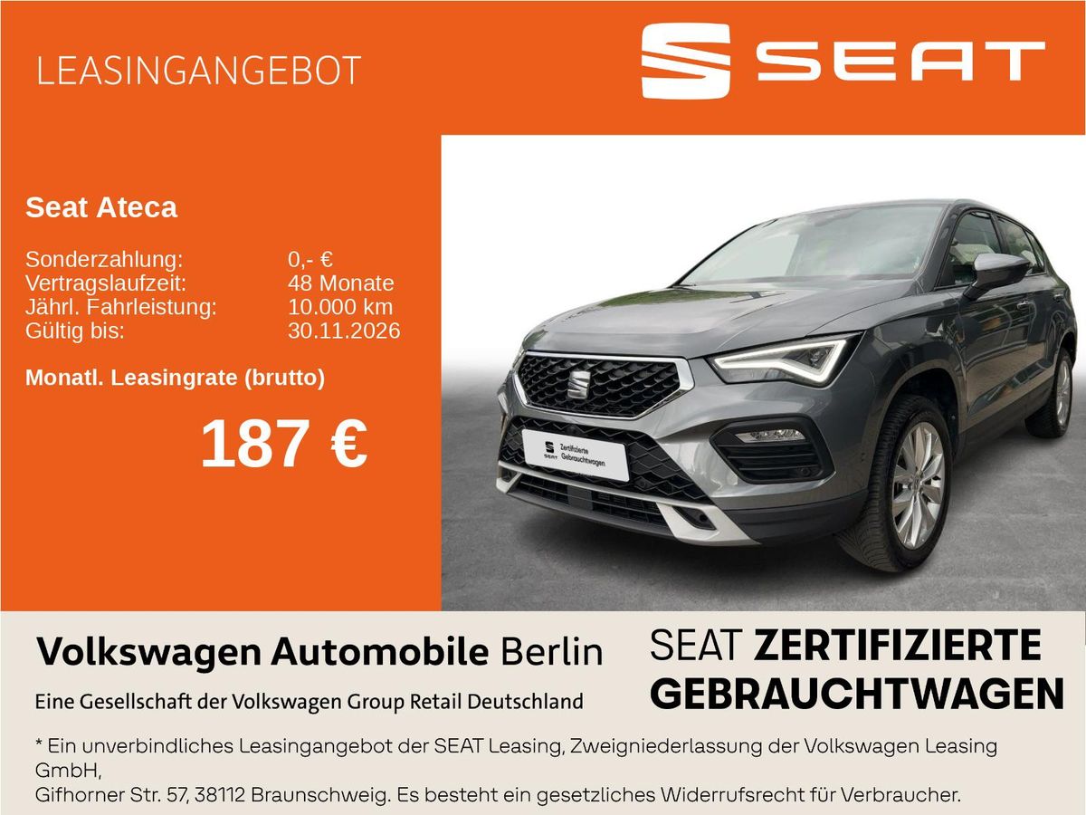 Seat Ateca 1.5 TSI Style Navi LED SHZ ACC PDC Leasing
